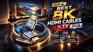 Top 6 Best 8K HDMI Cables for TV 2026 📺⚡ | Ultra High Speed HDMI 2 1 48Gbps