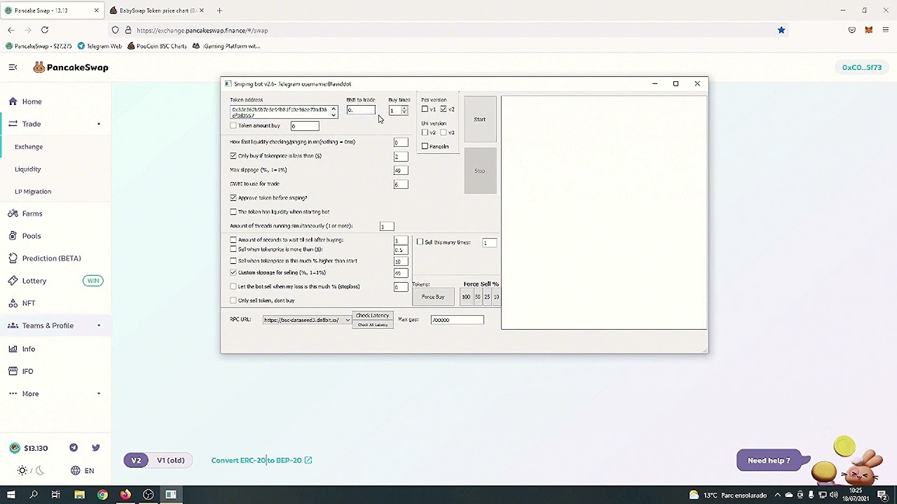 PANCAKESWAP TRADING BOT | FREE | +1000$ EVERY DAY, EASY | BEST SNIPER BOT PANCAKESWAP
