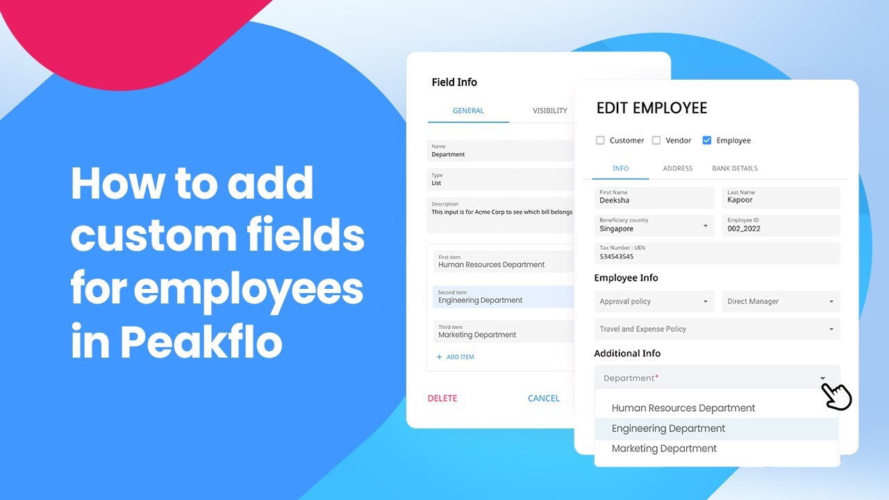 How to add custom fields for employees? - YouTube