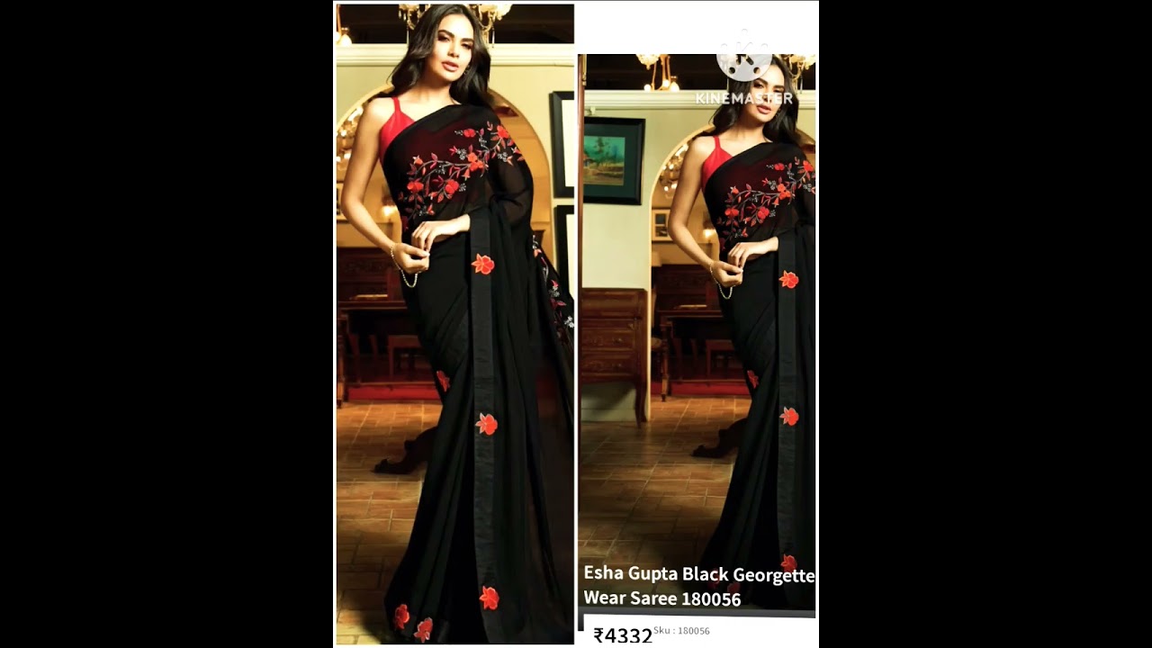 Esha Gupta Same saree collection 