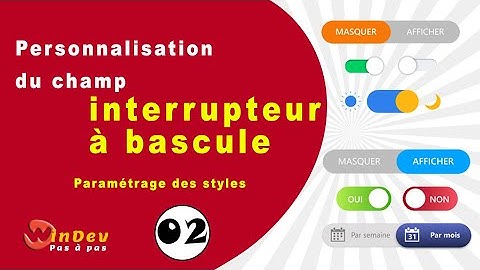 Personnalisation du champ interrupteur à bascule