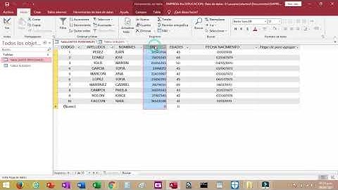 ACCESS MANEJO DE TABLAS Y FILTROS