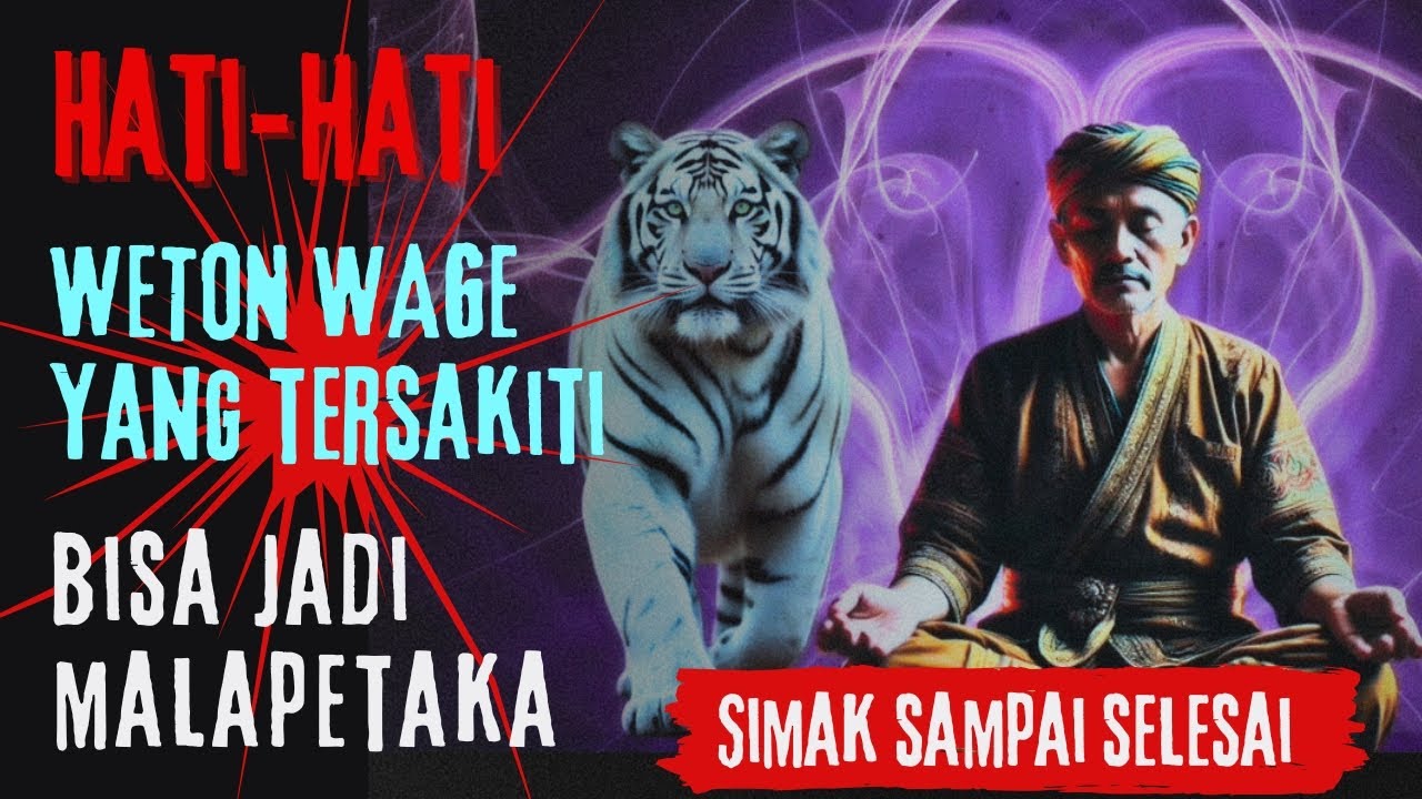 HATI-HATI DENGAN WETON WAGE || WAGE YANG TERSAKITI BISA BERBALIK JADI PETAKA