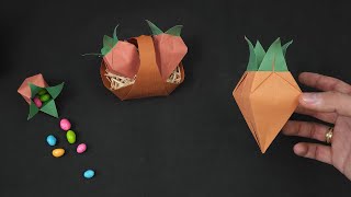 How to Make an Easter Carrot - No Cutting, No Glue - Origami Tutorial by Easy Origami and Crafts 2,660 views 1 month ago 7 minutes, 17 seconds