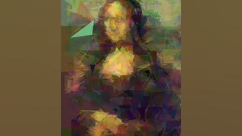 Genetic algorithm drawing the Mona Lisa