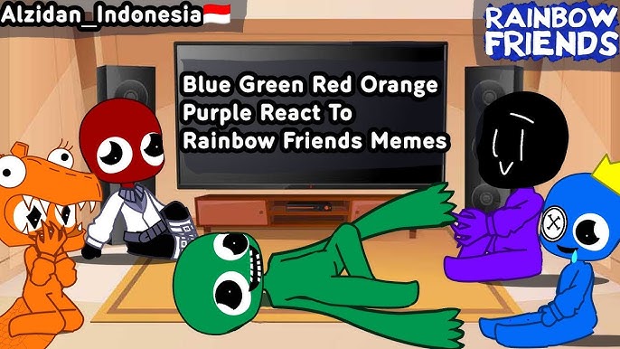 Rainbow friends reacts to Blue x Green, part 1, Shrimpost 🦐