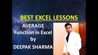AVERAGE & AVERAGEA Functions in Microsoft Excel | Best Free Excel Lessons Online by DEEPAK SHARMA AVERAGE & AVERAGEA Functions in Microsoft Excel | Best Free Excel Lessons Online by DEEPAK SHARMA