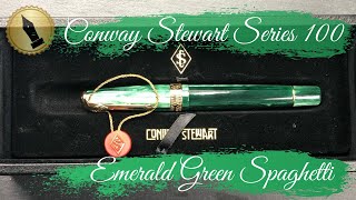 Conway Stewart USA Series 100 Emerald Green Spaghetti Unboxing and Review
