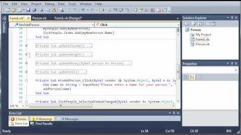 Visual Basic Tutorial - 95 - Person Part 4