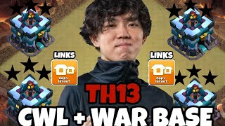 Top 3 - Th13 CWL base link || Th13 war base || clash of clans || coc