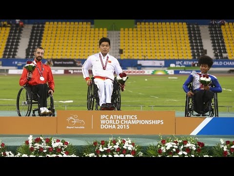 Men's 400m T53 | Victory Ceremony |  2015 IPC Athletics World Championships Doha