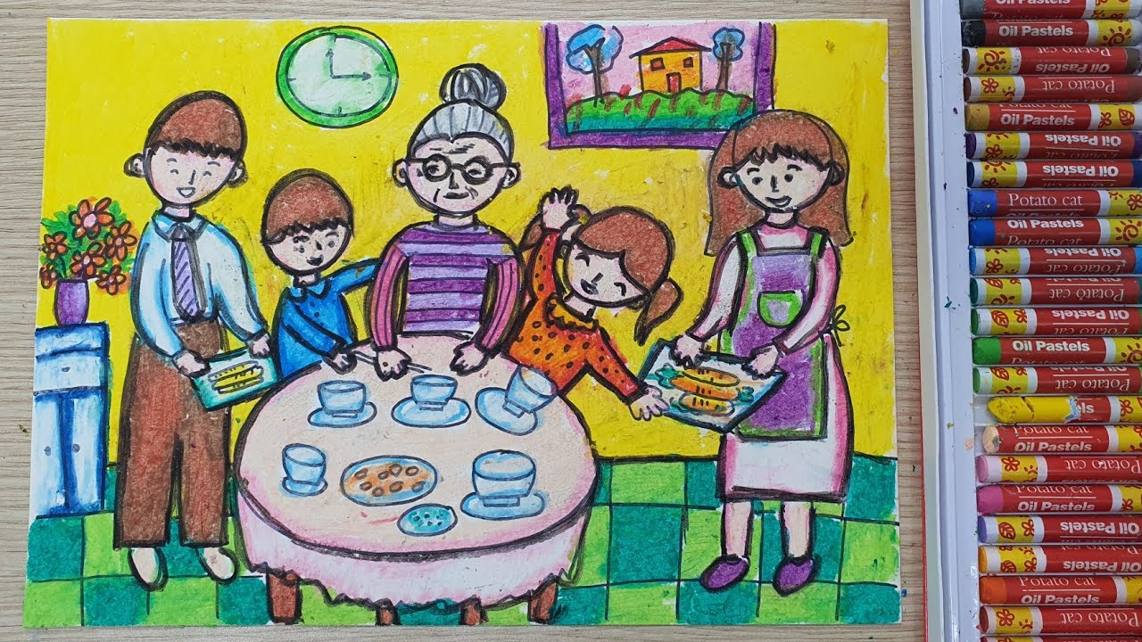 Vẽ Tranh Ngày Tết Trong Gia Đình| Gia Đình Yêu Thương | Mĩ Thuật Lớp 3 + 5  - YouTube