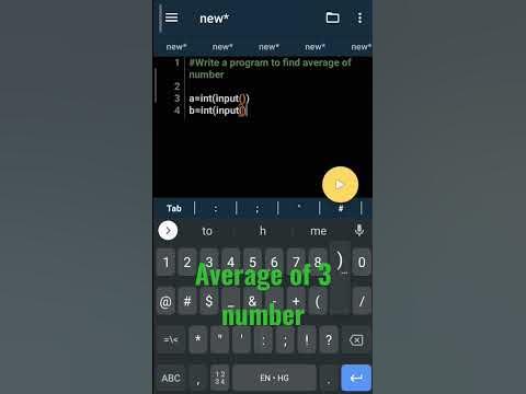 LEVEL-2 | 5. Program to find average of three number in python ...
