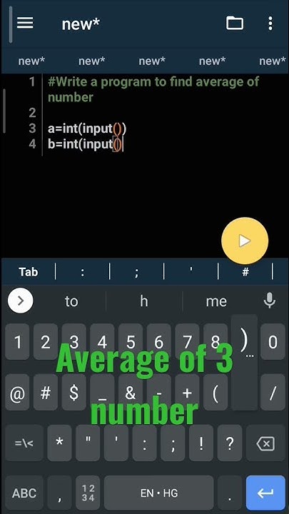 LEVEL-2 | 5. Program to find average of three number in python ...