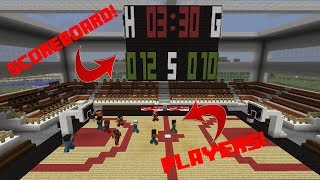 Minecraft MEGABUILD - How To Make a Basketball Arena (Custom Maps - No Mods) screenshot 3