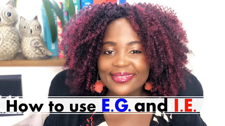 HOW TO USE E.G. AND I.E.