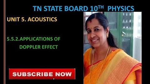 Applications of Doppler effect(Acoustics)(10th std)