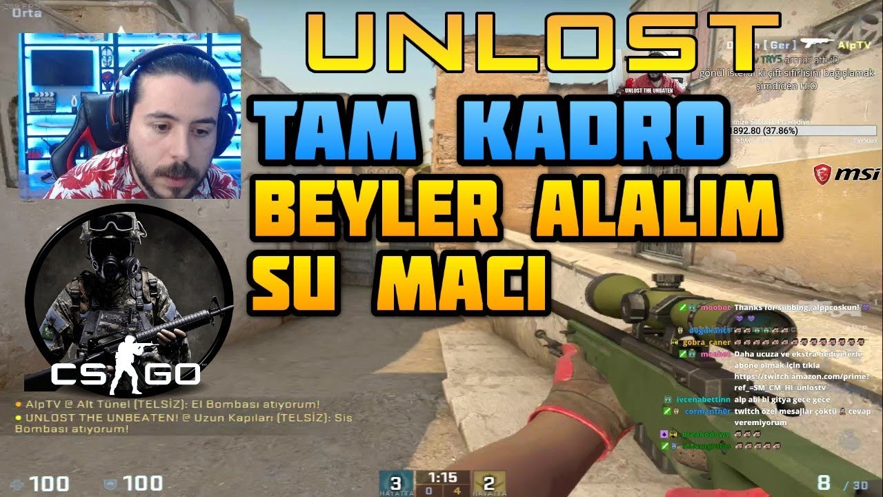 BEYLER ALALIM ŞU MAÇI - UNLOST TAM KADRO CS GO REKABETÇİ (05.01.2018)