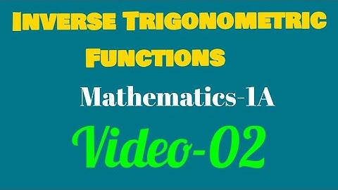 #inversetrigonometricfunctions  Maths -A CBSE12TH AP TS  SAQ