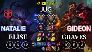 SB Natalie Elise vs GRF GIDEON Graves Jungle - KR Patch 10.20