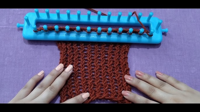 How to Loom Knit a Scarf - Crossed Stockinette Stitch (DIY