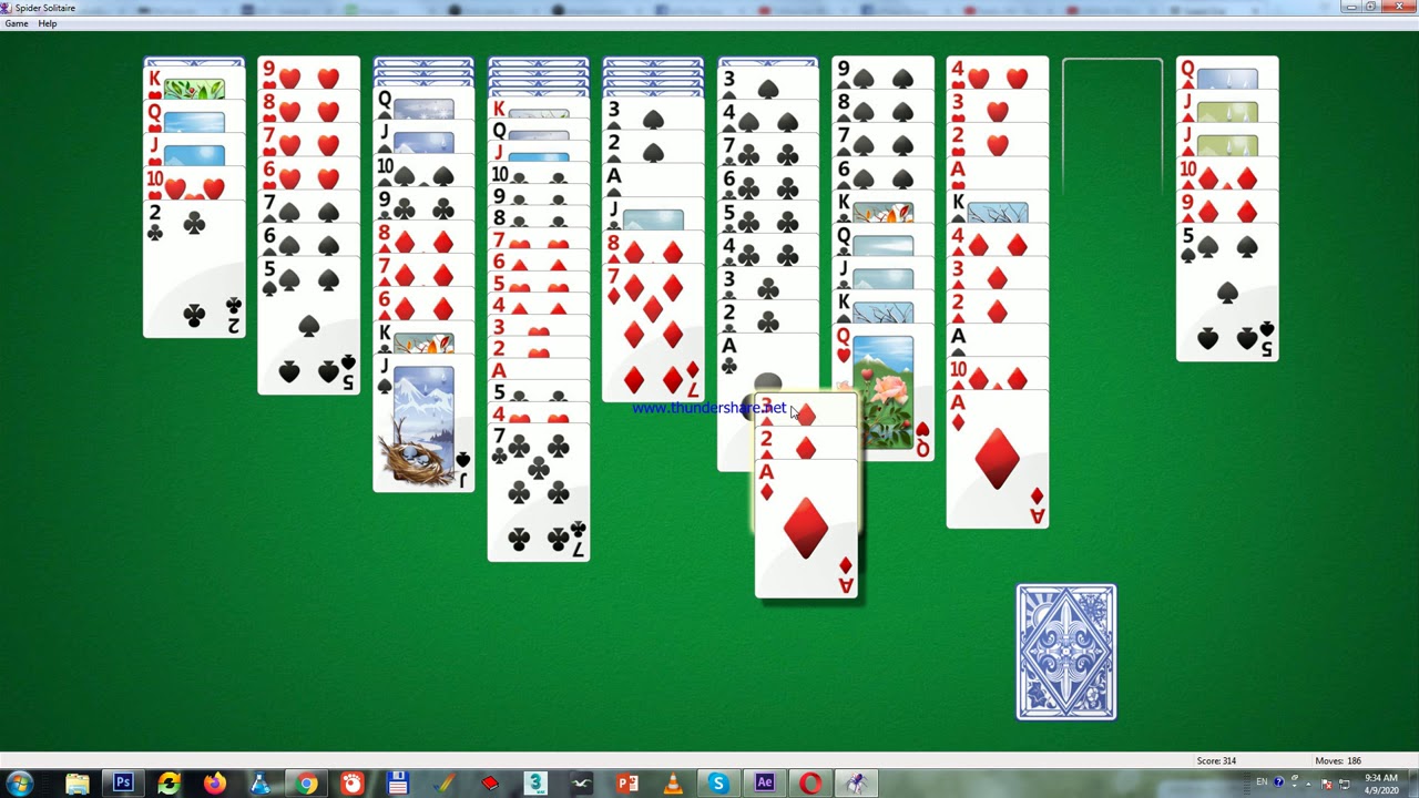 spider solitaire 2 suits