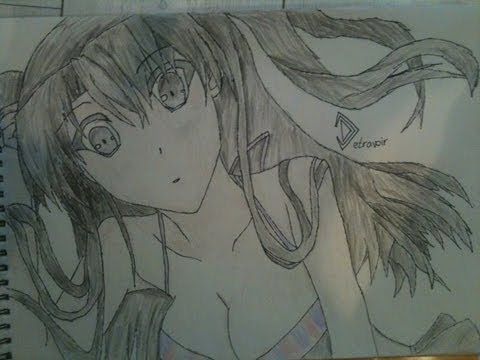 Anime speed drawing - bikini girl