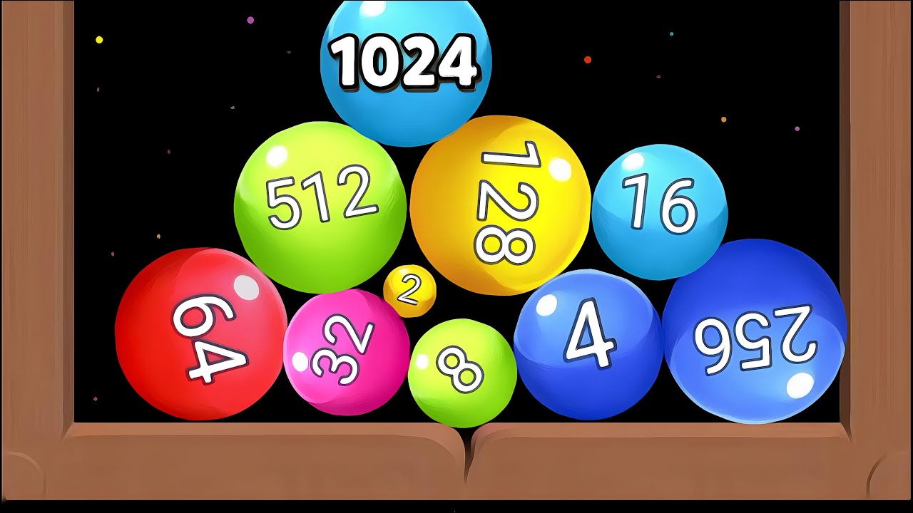 2048 Number Puzzle game: Merge Blob Ball ⭐ Merge Simulator Battles ( Max Level )