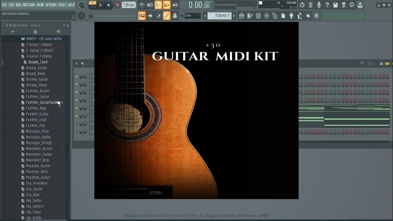 [FREE] +30 Emotional Guitar MIDI Kit 2023 YouTube