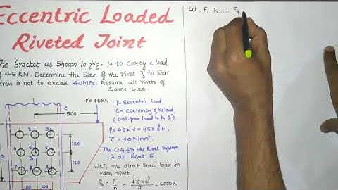 Eccentric Loaded Riveted Joints Problem | Design of Machine Elements 1| DME| DMM 1| JNTU| VTU| Anna