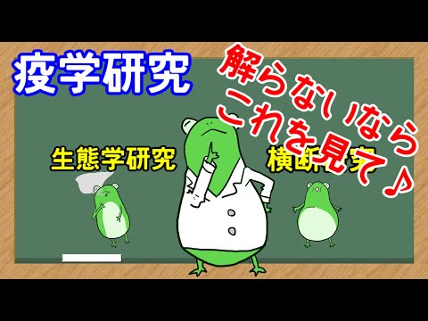 【管理栄養士】疫学研究part　生態学研究と横断研究　解説講座