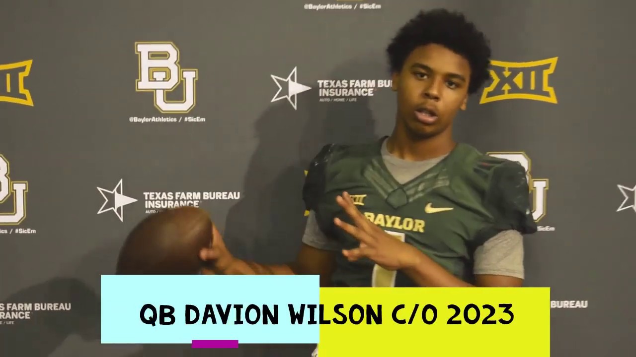 QB Davion Wilson c/o 2023 at Baylor University Football Camp YouTube