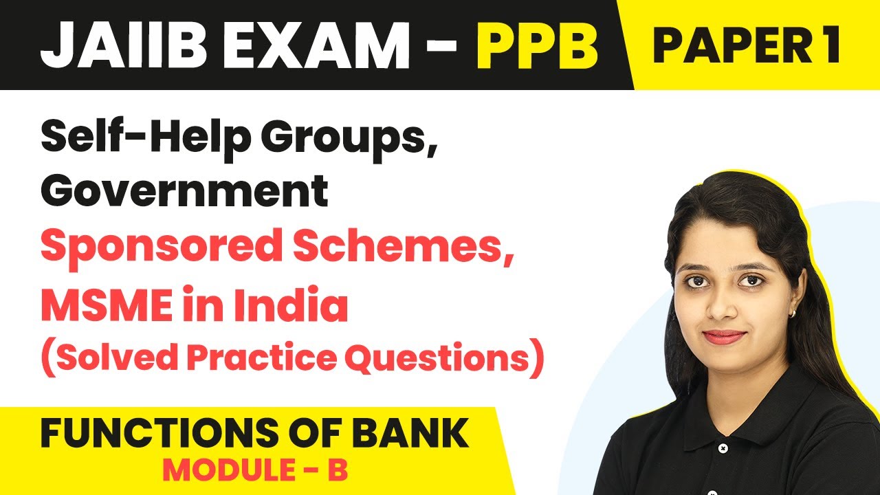 Msme Questions Self-Help Groups, Government Sponsored Schemes, MSME in India (Solved ...