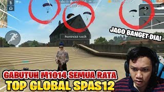 INI DIA TERNYATA TOP GLOBAL SPAS! M1014 BAGAIKAN KACANG! - Garena Free Fire