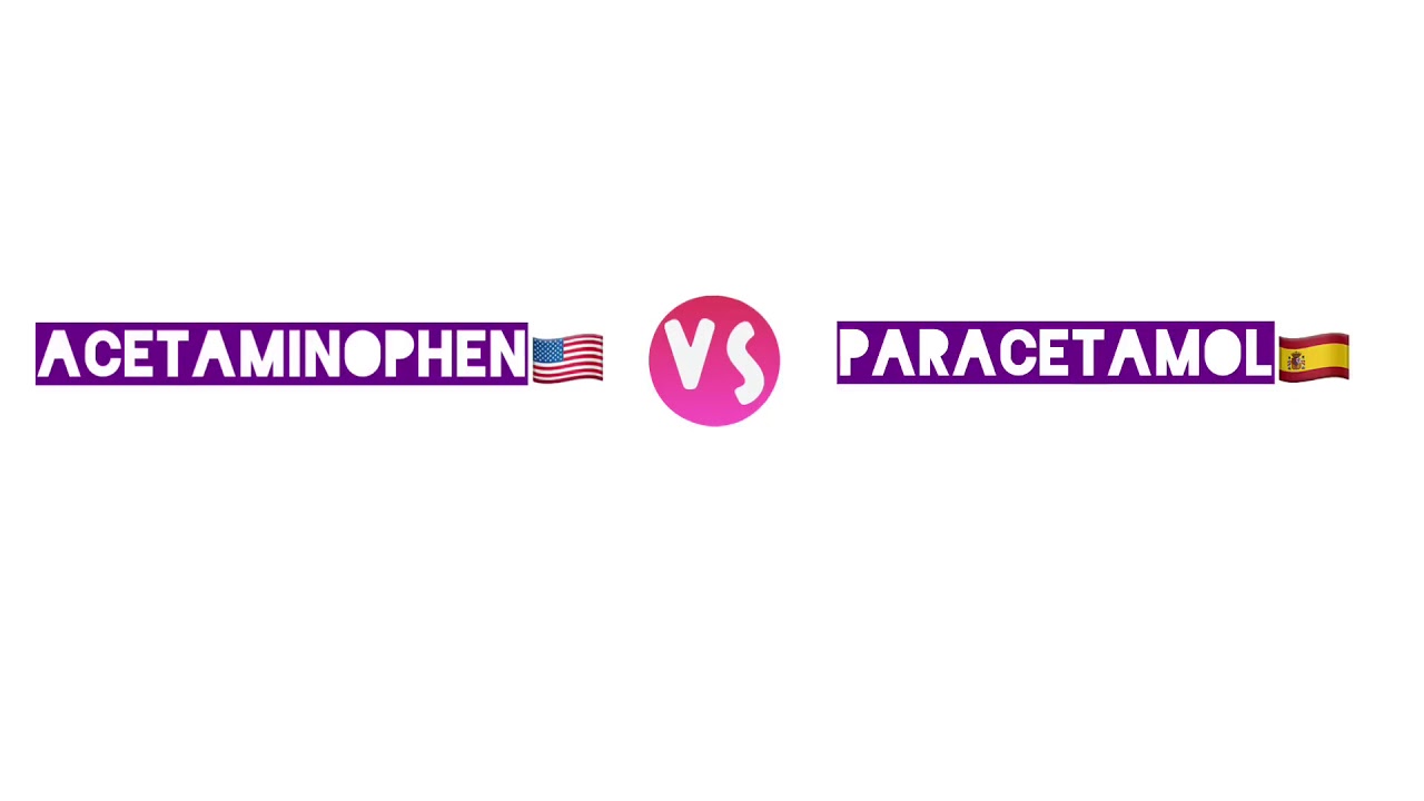 Acetaminophen vs Paracetamol YouTube
