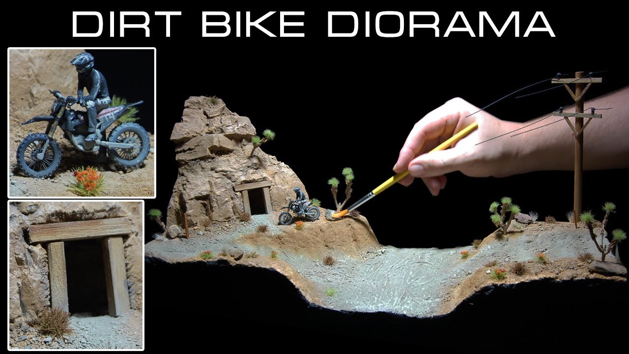 Dirt Bike Trail Riding with a Mine Diorama