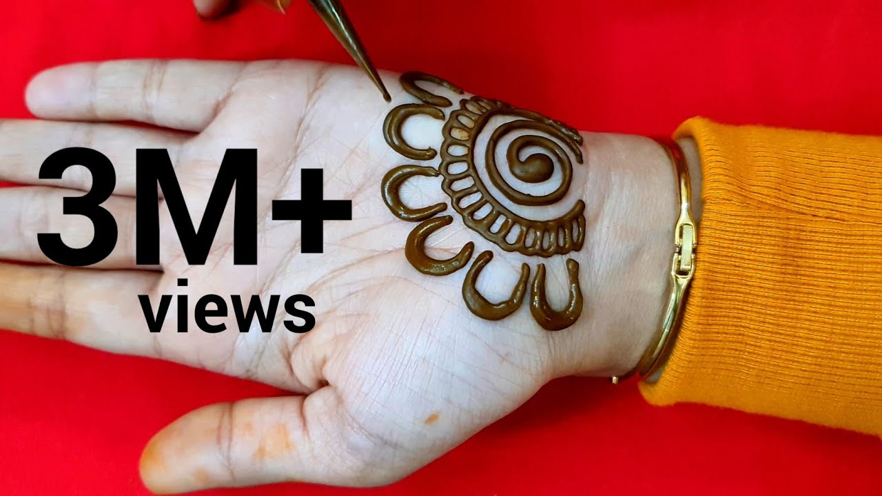 Easy mehndi design for front hand | आसान अरेबिक ...