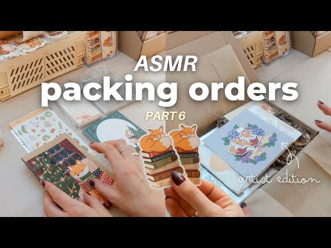 ASMR Packing Orders - pt.6 ✿ no music or talking | small art business
