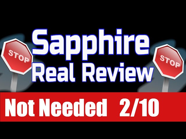 Sapphire Review - 🔥 Not Needed 2/10 🔥 Sapphire by Billy Darr