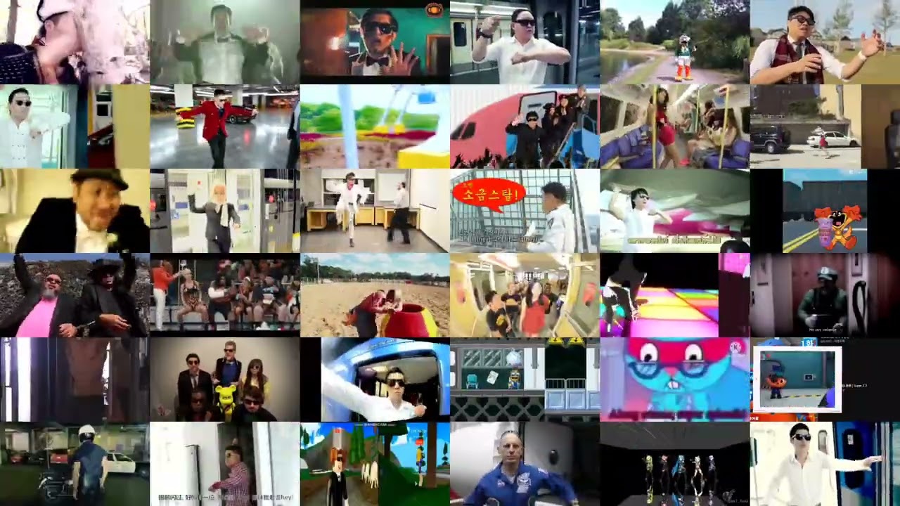 Gangnam Style 36 Multiple Parody Mashup