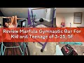 Review Marfula Gymnastic Bar For Kid and Teenage of 3-25, 5Ft/8 FT Base Length 4Ft Width 5Ft Adjust