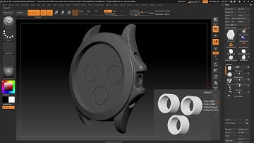 Rolex on Zbrush 4R8 - Live booleans brief (Eng audio)