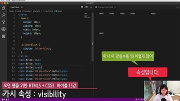 모던 웹을 위한 HTML5 + CSS3 바이블 15강 - 가시 속성
