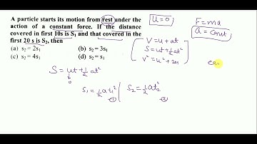 A particle start its Motion from rest under the action of a constant force if the distance covered i