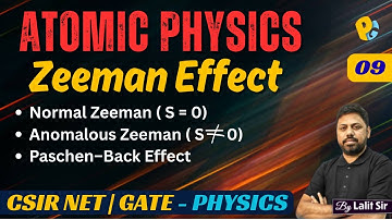 Normal & Anomalous Zeeman Effect | Paschen Back Effect | Atomic Physics | CSIR NET and GATE