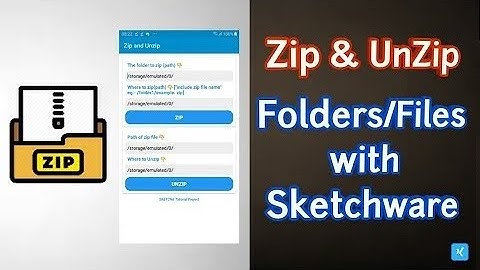 Zip and UnZip Folders/Files in Sketchware [SKETCHit]