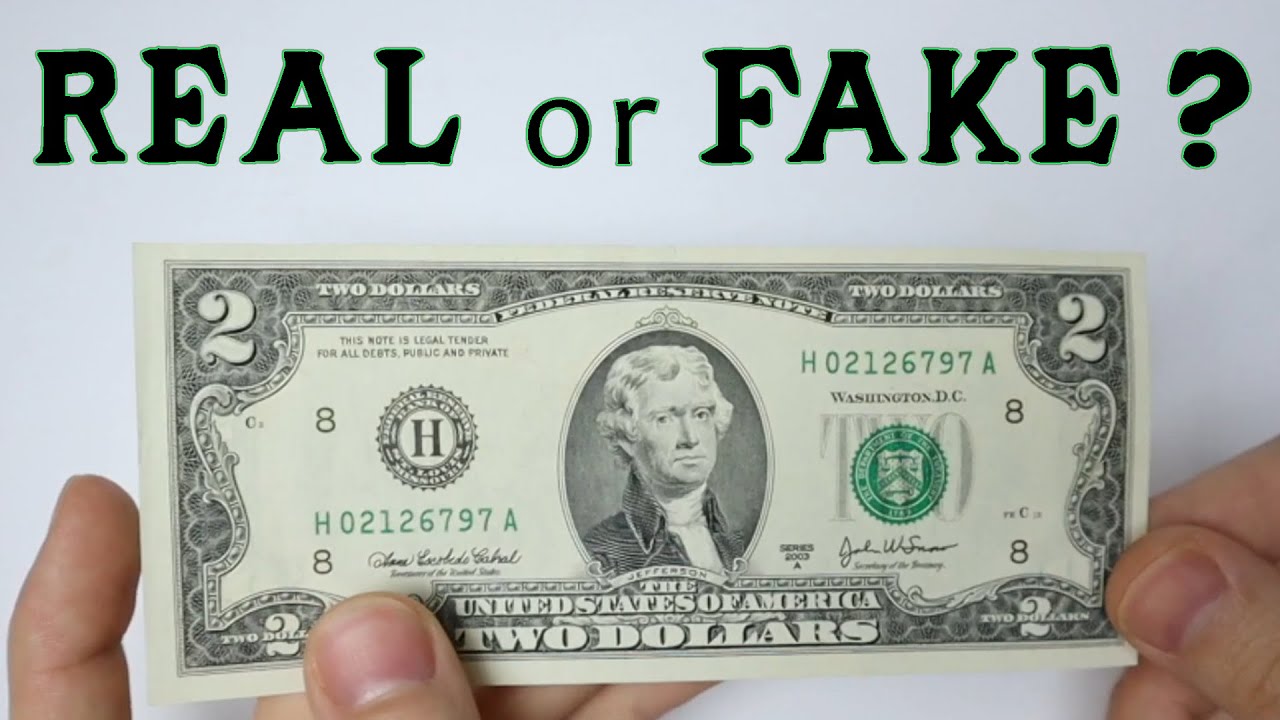 How to Tell if a $2 Bill is REAL or FAKE - YouTube