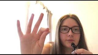 ASMR for people with school anxiety\/ stress 📚❤️ positive affirmations + plucking