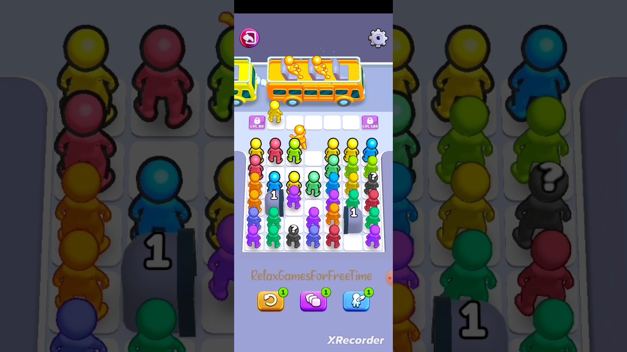 Bus Jam - Level 36 gameplay walkthrough - brain puzzle sorting