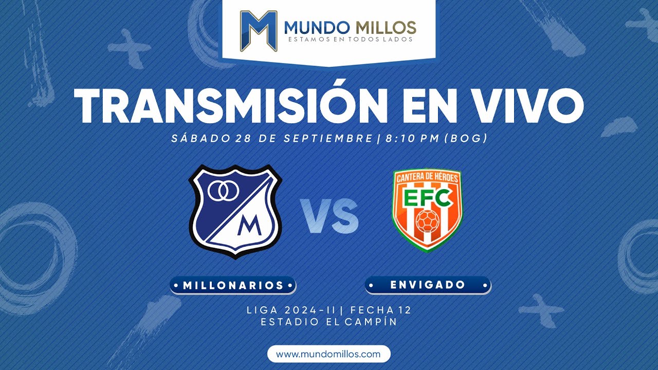 EN VIVO MILLONARIOS vs Envigado I Fecha 12 Finalización 2024